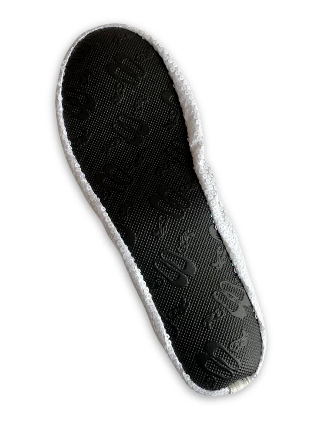 Bridal White Sequin Rescue Flats