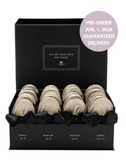 2026 June Pre-Order - 20 Pairs of Gold Glitter Rescue Flats (BLACK Display Box)