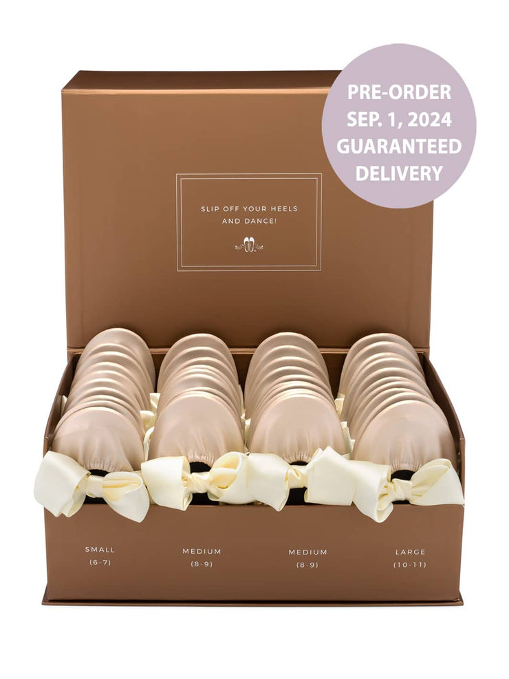 2024 September Pre-Order - 20 Pairs of Champagne Rescue Flats (ROSE GOLD Display Box)
