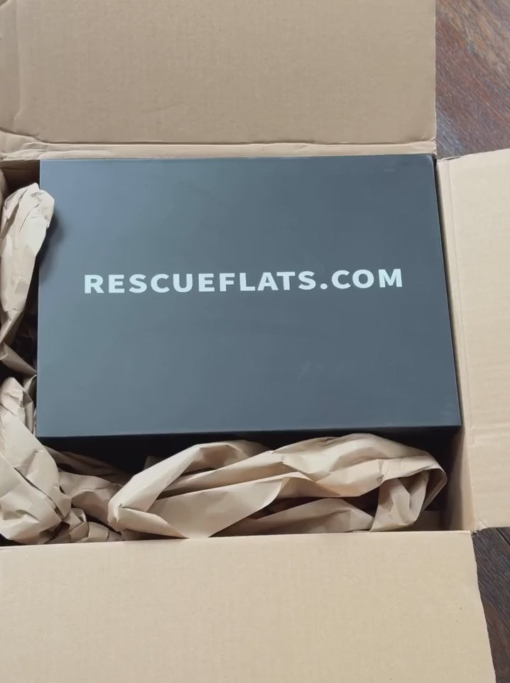 20 Pairs of Royal Blue Velvet Rescue Flats (BLACK Display Box)