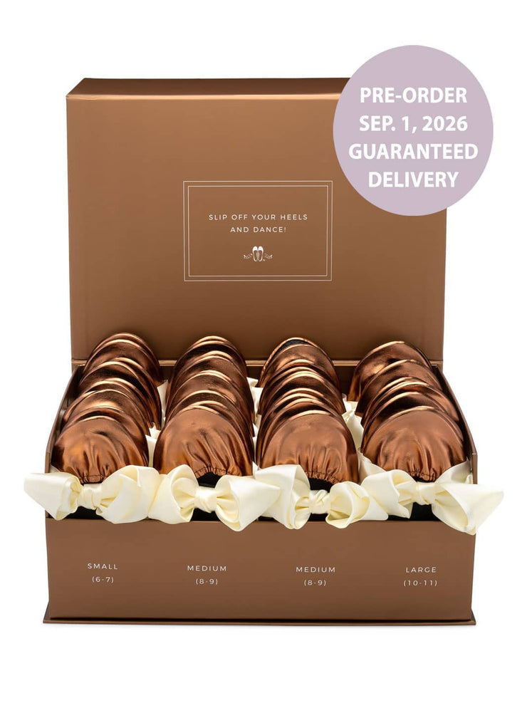 2026 September Pre-Order - 20 Pairs of Rose Gold Rescue Flats (Rose GOLD Display Box)
